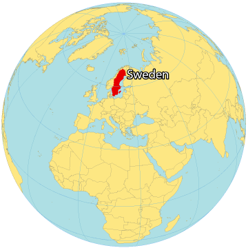 Mapa de Suecia