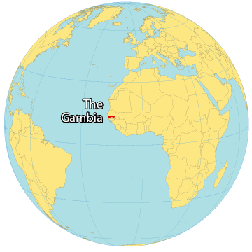 El mapa de Gambia