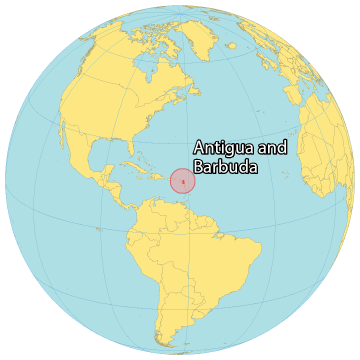 Mapa Antigua y Barbuda