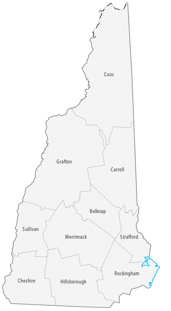 Mapa del condado de New Hampshire