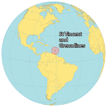 Mapa de San Vicente y Granadines