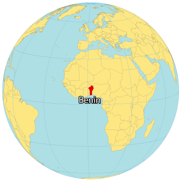 Mapa de Benin