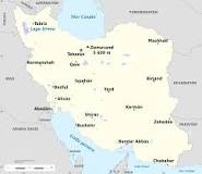 mapa de iran