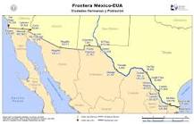 mapa de mexico y estados unidos