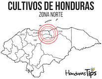 ¿Que hay al norte del mapa de Honduras?
