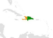 mapa república dominicana y haiti