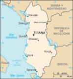 albania en el mapa de europa