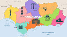 ¿Cómo está compuesta Andalucía España?