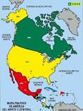 el mapa de américa del norte
