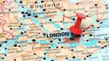 ¿Dónde se encuentra Londres en el mapa?