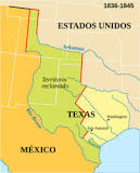 mapa de mexico cuando tenia texas