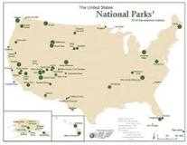 parques nacionales de eeuu mapa